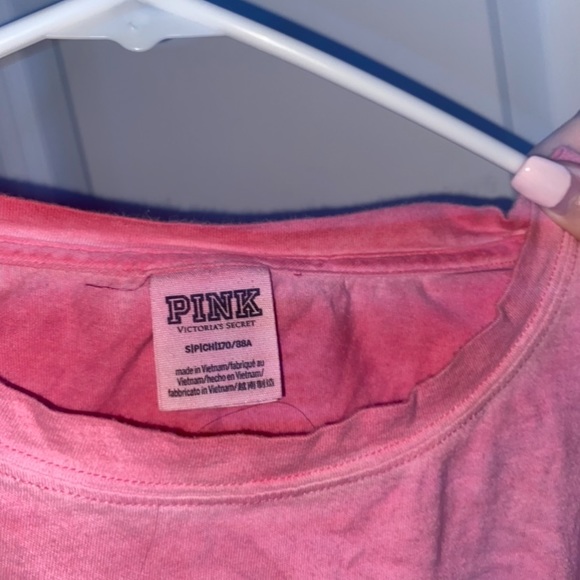 Cropped pink long sleeve top - Picture 2 of 2